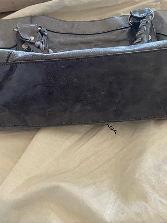 Designer like Charcoal Gray Classic City Shoulder Bag - Picture 3 of 7